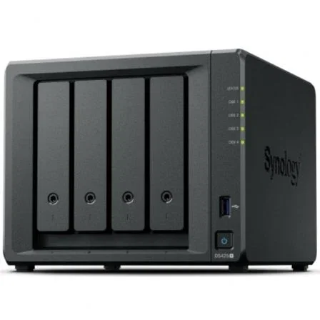 Synology DS425+ NAS 4 bahías 8TB con CPU Intel Celeron J4125, 2.5GbE, hasta 80TB, caché NVMe M.2, servidor de almacenamiento para backup y vigilancia